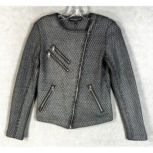 Generation Love‎ Womens Moto Jacket XS Gray Zippers MSRP $170 New!